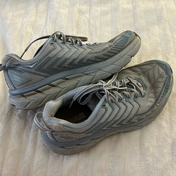 Women's HOKA x OV Clifton in Mist Size 10 - Picture 2 of 7